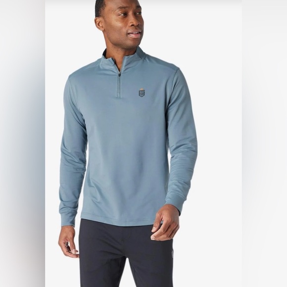 Greatness Wins Performance Training Quarter Zip shirt Sz XL men’s smokey blue - Picture 3 of 10
